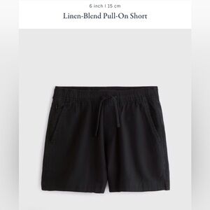 A&F linen blend pull on short